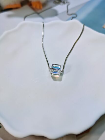 crystal colorful square sugar necklace